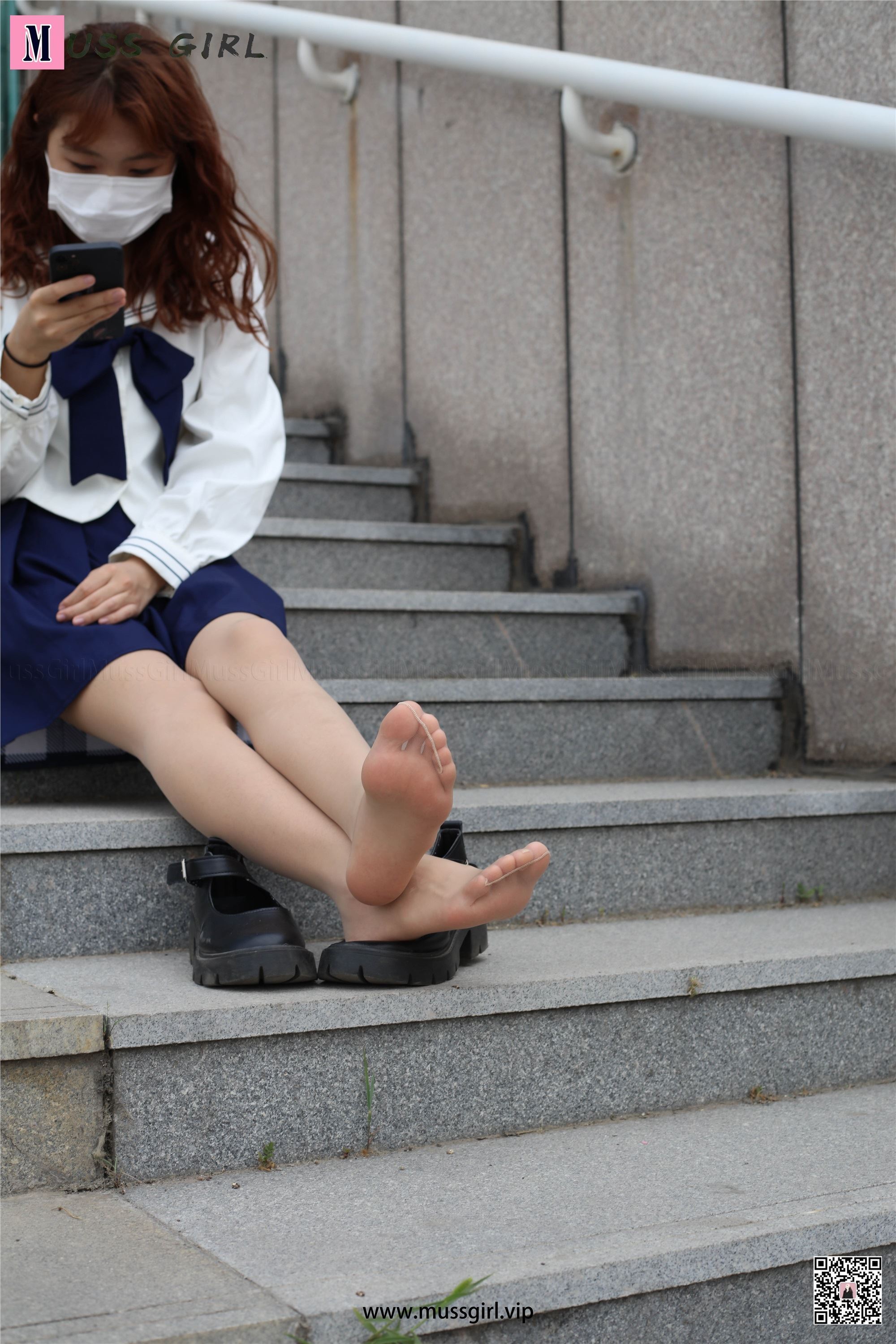 MussGirl慕丝女郎  NO.214 楼梯JK制服肉丝